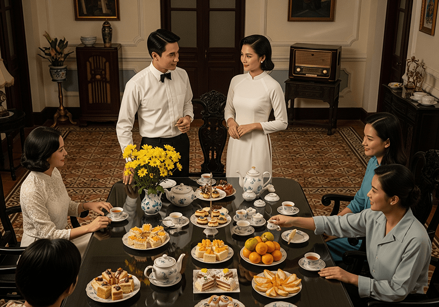 Đặt tiệc buffet tại nhà ở TPHCM chuyên nghiệp 3 tiec tra truoc dam cuoi 1