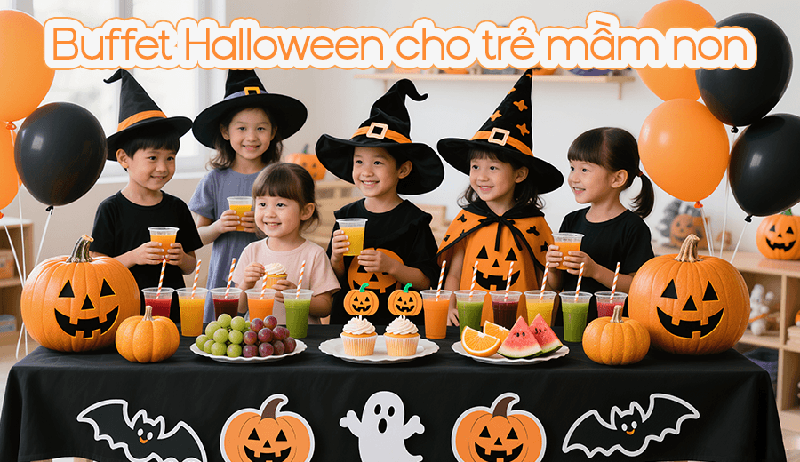 Tiệc Buffet Halloween cho trẻ mầm Non TP.HCM 13 tiec buffet halloween mam non 1