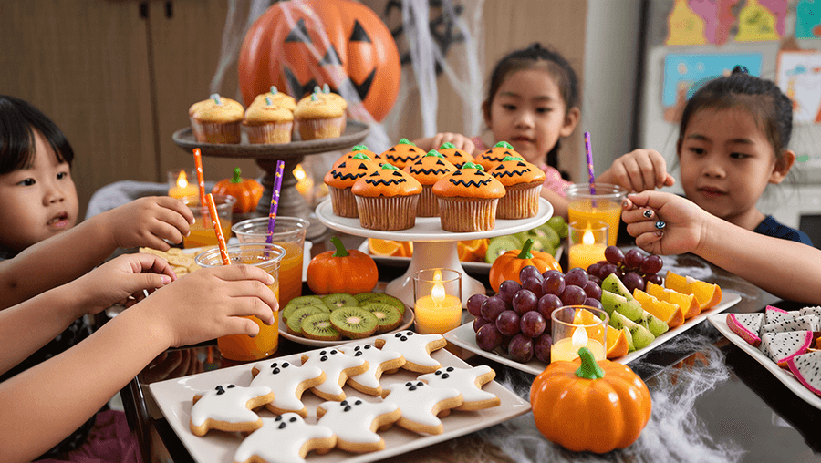 tiec buffet halloween mam non 3