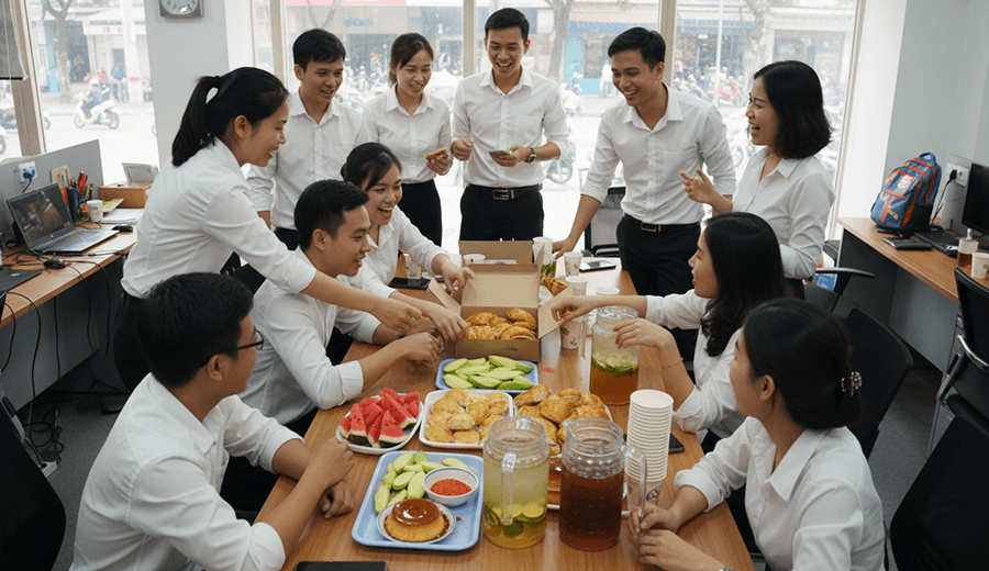 Tiệc trà chiều văn phòng TPHCM - Nâng cao năng suất làm việc 2 tra chieu 2